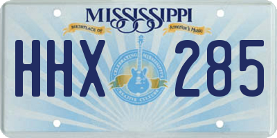 MS license plate HHX285