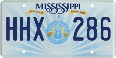 MS license plate HHX286