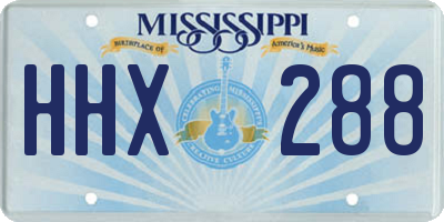 MS license plate HHX288