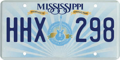 MS license plate HHX298