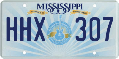 MS license plate HHX307