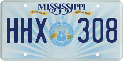 MS license plate HHX308