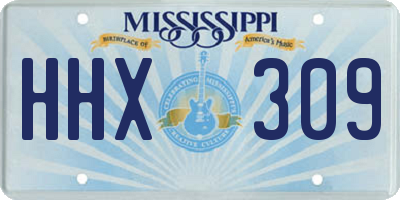 MS license plate HHX309