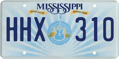 MS license plate HHX310