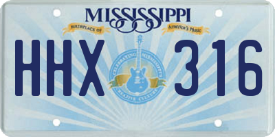 MS license plate HHX316