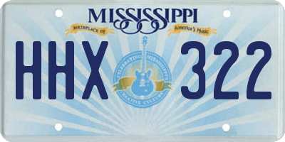 MS license plate HHX322