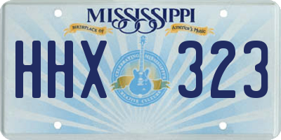 MS license plate HHX323