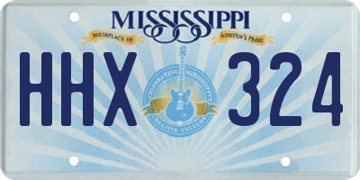 MS license plate HHX324