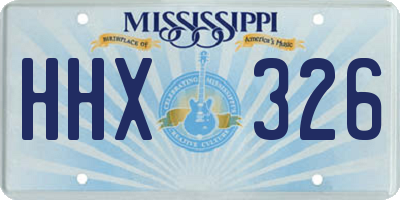 MS license plate HHX326