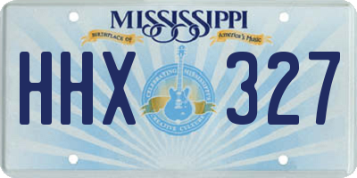 MS license plate HHX327