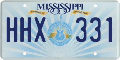 MS license plate HHX331