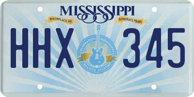 MS license plate HHX345