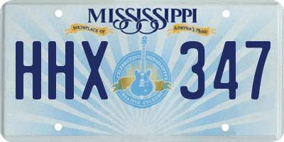 MS license plate HHX347