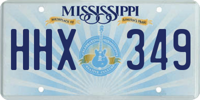 MS license plate HHX349