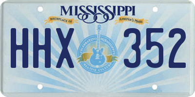 MS license plate HHX352