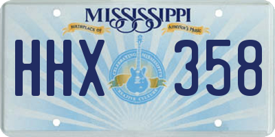 MS license plate HHX358