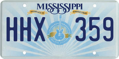 MS license plate HHX359