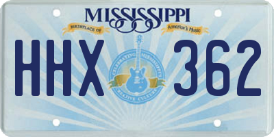 MS license plate HHX362