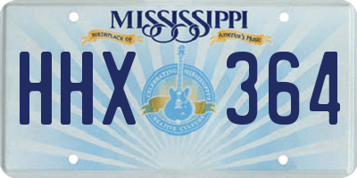 MS license plate HHX364