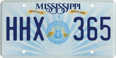 MS license plate HHX365