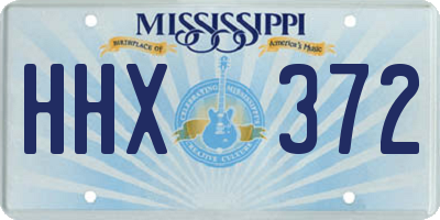 MS license plate HHX372