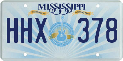 MS license plate HHX378