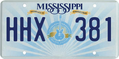 MS license plate HHX381