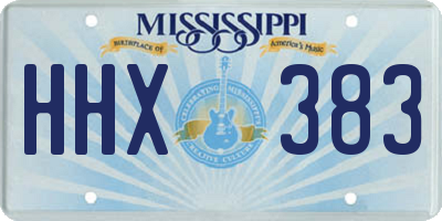 MS license plate HHX383