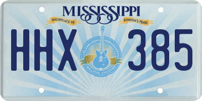MS license plate HHX385