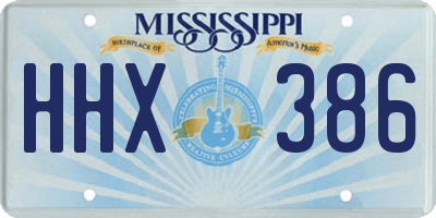 MS license plate HHX386