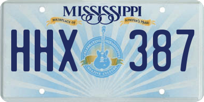 MS license plate HHX387