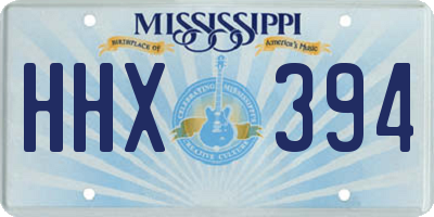 MS license plate HHX394