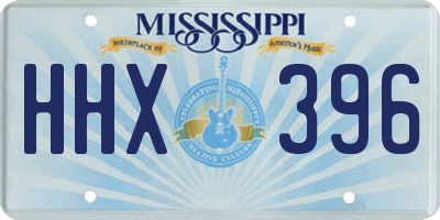 MS license plate HHX396