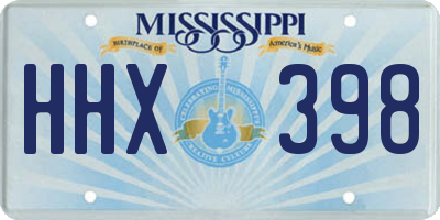 MS license plate HHX398