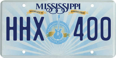 MS license plate HHX400