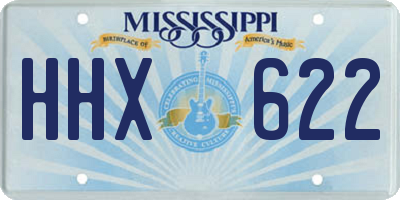 MS license plate HHX622