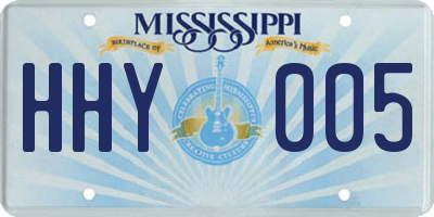 MS license plate HHY005