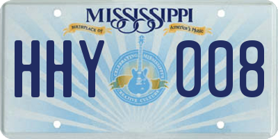 MS license plate HHY008