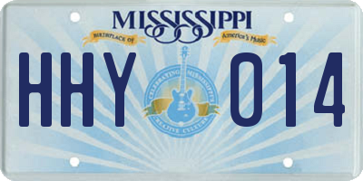 MS license plate HHY014