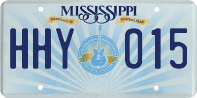 MS license plate HHY015