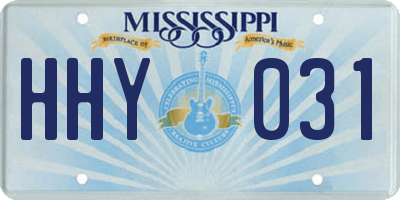 MS license plate HHY031