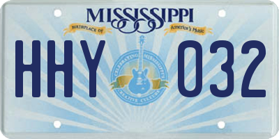 MS license plate HHY032