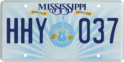 MS license plate HHY037