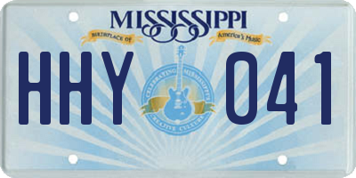 MS license plate HHY041