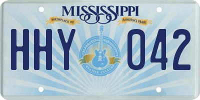 MS license plate HHY042