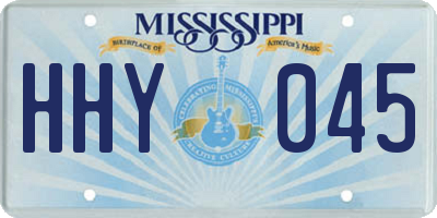 MS license plate HHY045