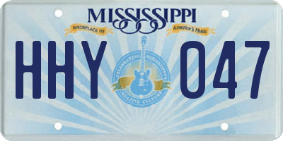 MS license plate HHY047