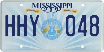 MS license plate HHY048