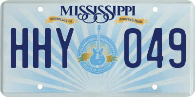 MS license plate HHY049