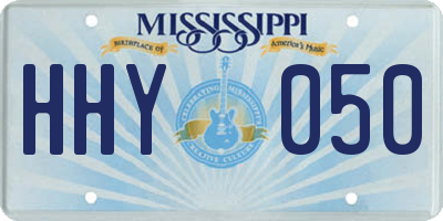 MS license plate HHY050